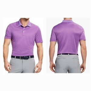 IZOD NEW Golf Pro Tech Grid Polo Shirt Mens XL Purple Short Sleeve Quick Dry